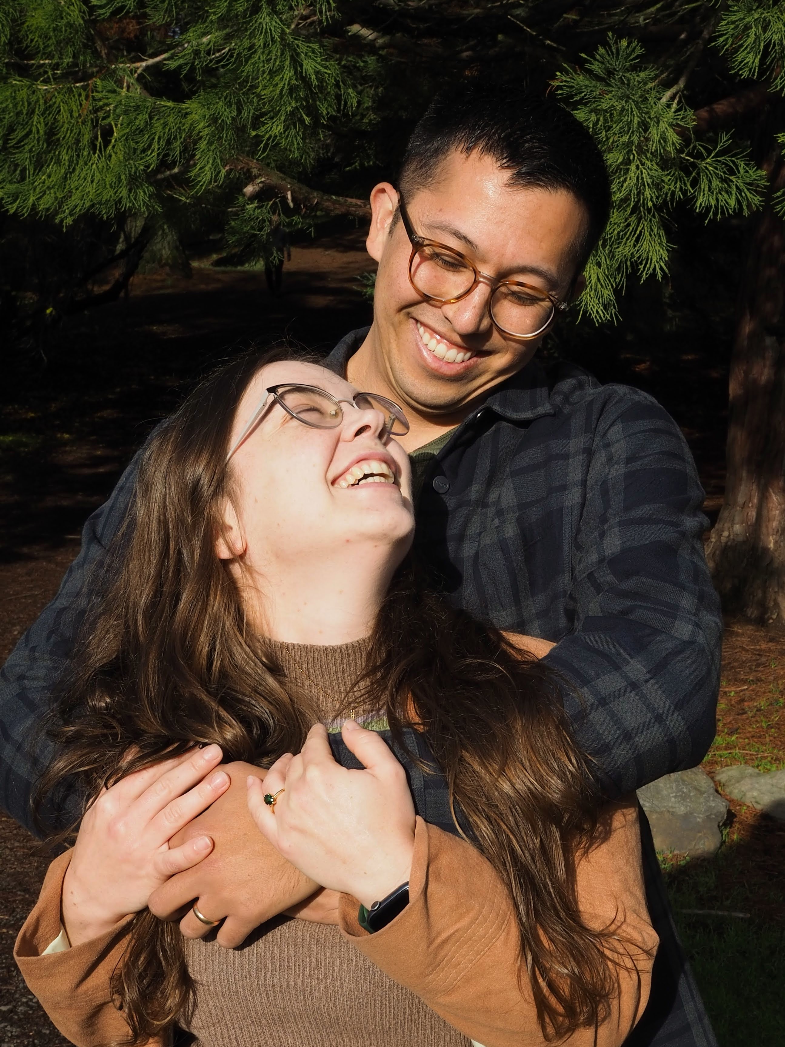 Dave and Kaitlin sharing a quiet moment during their engagement session